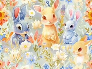 Vibrant Elegant Dream Art Pattern: High-Resolution Seamless Pattern for Premium Designs-Perfect for Print and Web