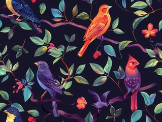 Vibrant Elegant Dream Art Pattern: High-Resolution Seamless Pattern for Premium Designs-Perfect for Print and Web