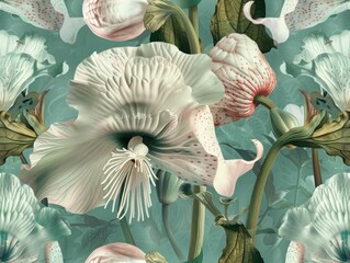 Vibrant Elegant Dream Art Pattern: High-Resolution Seamless Pattern for Premium Designs-Perfect for Print and Web