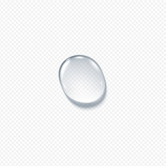 A vector illustration illustrating a spherical water drop that reflects light in a glossy coating.