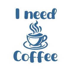 I need coffee typgraphy with coffee cup simple print design