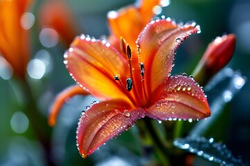orange lily closeup