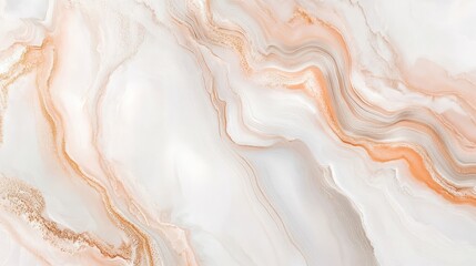 Abstract marble background with wavy lines in beige and white colors.