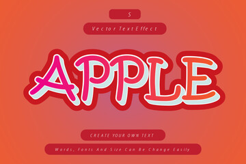 3D text effect editable eps file