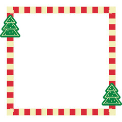 Fototapeta premium Christmas Frame With Tree