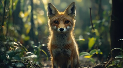 red fox in the woods