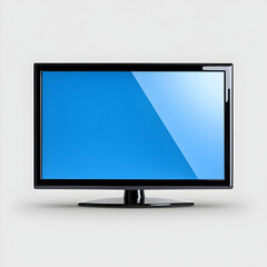 Fototapeta premium Macro Shot of a Perfect Blue LCD TV Screen on a White Background