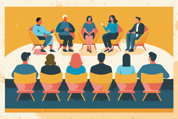 Diverse Audience Attending a Professional Seminar Discussion