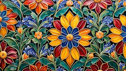 seamless pattern with flowers