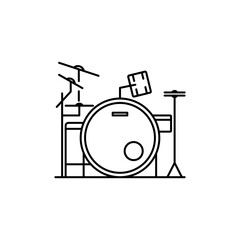 drum set icon, acoustic drums