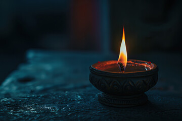 Beautiful greeting card with bright holiday composition for happy and celebrate Diwali