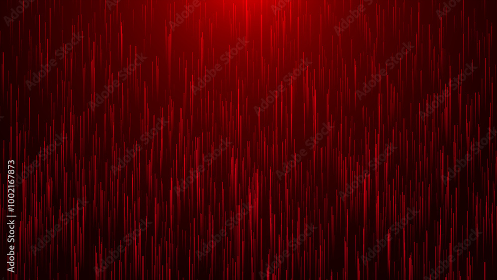 Poster abstract red line pattern on dark red background features vertical red lines from bottom to top, wit