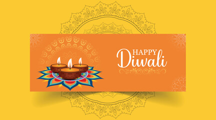 Diwali festival social media banner