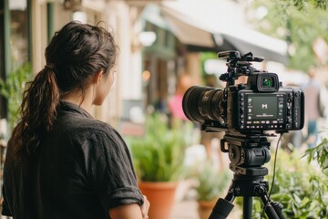 Young professionals creating content for a new product launch. They have cameras and props ready