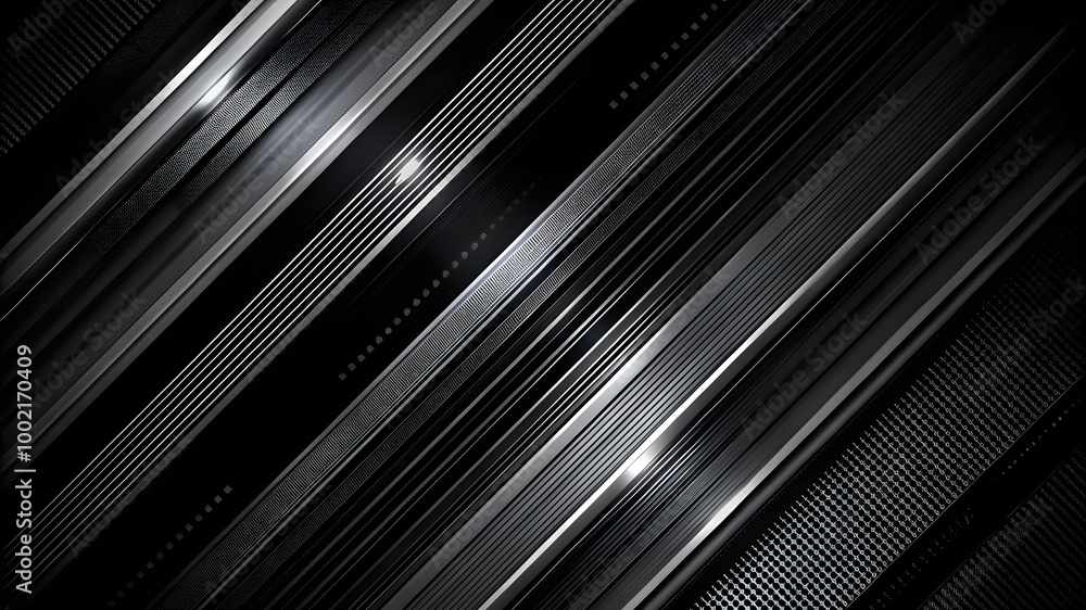 Poster dark deep black dynamic abstract vector background with diagonal lines. modern creative halftone pre