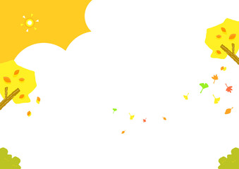 秋の背景素材　カラフルでお洒落なイラスト