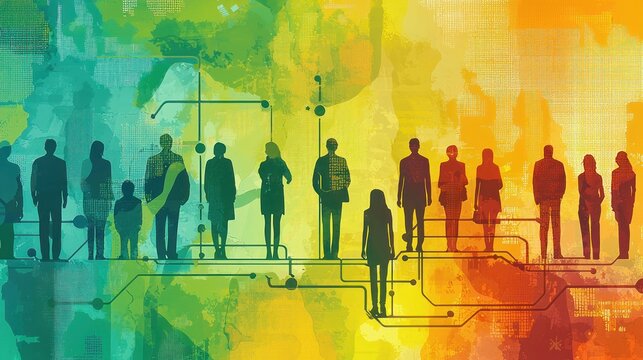 A creative illustration of career pathways branching out from a central point.