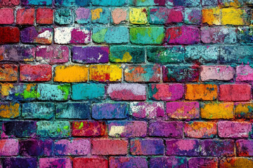 Fototapeta premium illustrator of graffiti brick wall. ai generative.