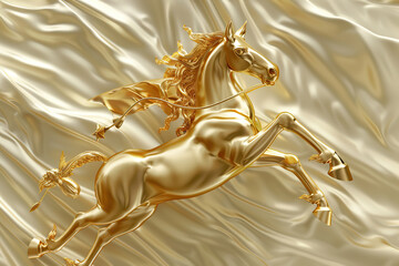 Astrological composition with concept of Horse zodiac sign symbol