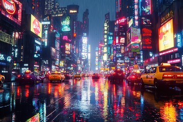 Obraz premium Neon Cityscape