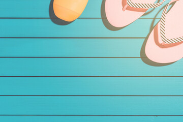 Pink flip flops