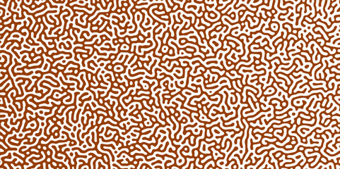 Abstract truing organic wallpaper Turing reaction diffusion monochrome seamless pattern with chaotic motion. Generative algorithm psychedelic background. Reaction-diffusion or truing pattern formation