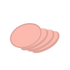 ham and sausage food vector illustration