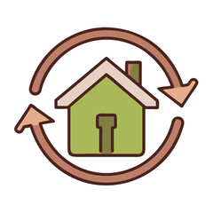 home icon on a white background