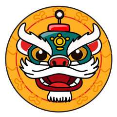 chinese dragon head vector illustration