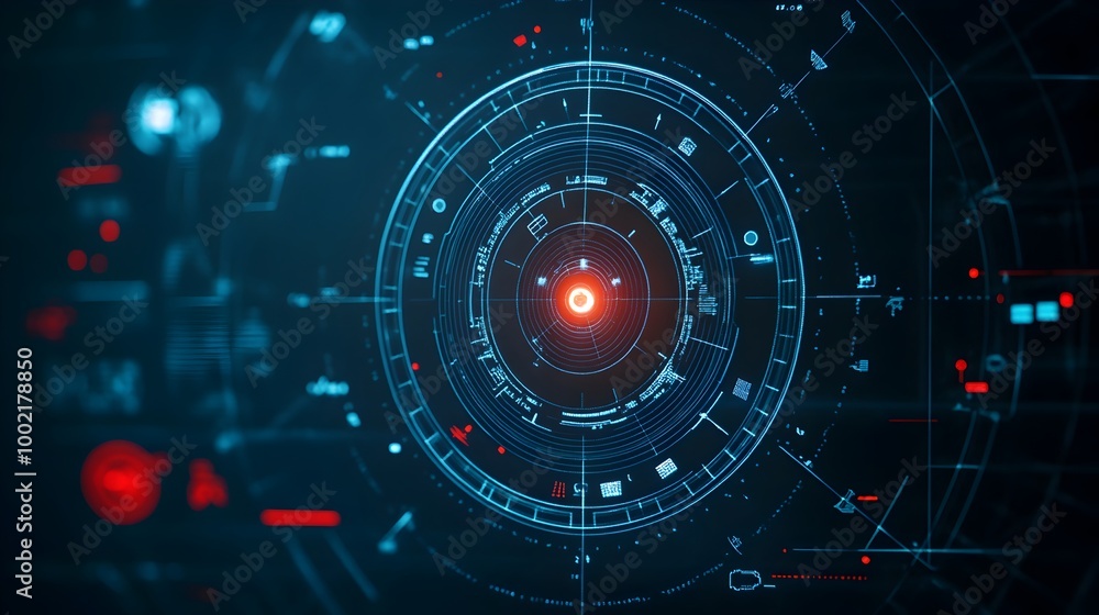 Aufkleber close up of a high tech radar screen used in ship navigation showing obstacles and nearby vessels th