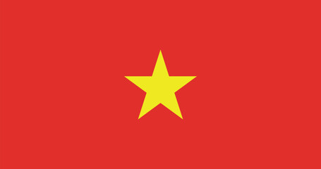 Democratic Republic of Vietnam. Flag of North Vietnam.