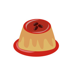 japanese pudding or japanese food vector illustration