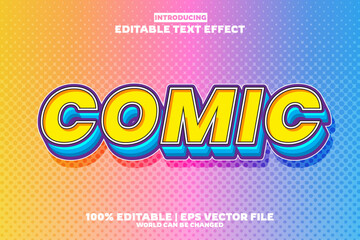 New Comic editable text effect in new modern trend style