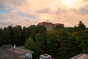 sunset view of the town