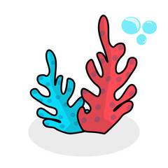 Coral reefs vector illustration