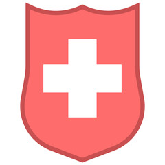 Obraz premium Shield Medical Cross Line