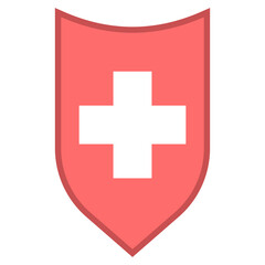 Fototapeta premium Shield Medical Cross Line