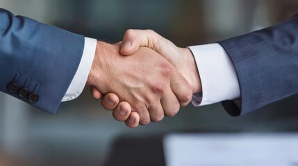 Businessmen Shaking Hands in Professional Setting