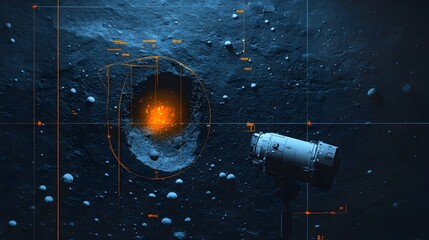 Close up View of Ground Penetrating Radar Display Showcasing the Detailed Visualization of Underground Structures Utilities and Terrain Features for Infrastructure Mapping and Subsurface