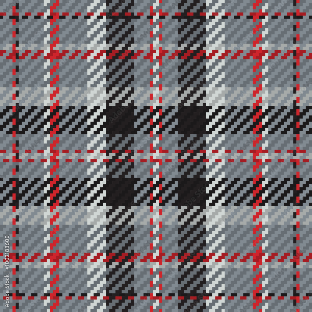 Aufkleber seamless pattern of scottish tartan plaid. repeatable background with check fabric texture. vector b