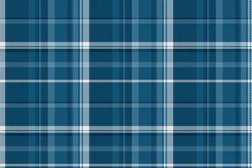 Woven texture vector tartan, contemporary textile pattern seamless. Oriental plaid background check fabric in cyan and atlantic colors.