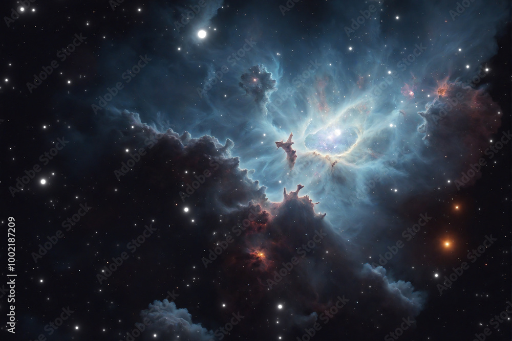 Canvas Prints space nebula. giant interstellar cloud and stars scattered across the universe