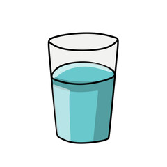glass of water vector illustration