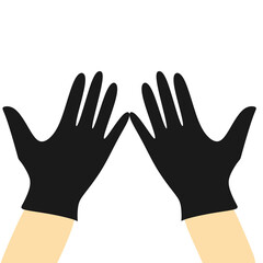 gloves hand vector illustration