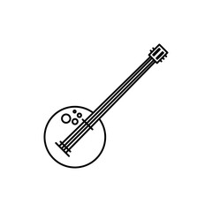 Middle Eastern guitar icon, gambus guitar
