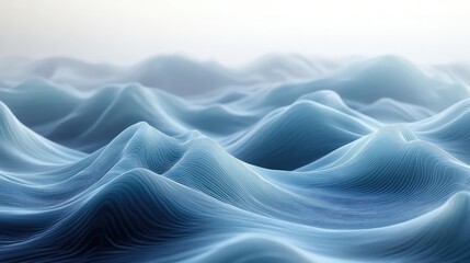 Obraz premium Surreal 3D Waves Flowing as a Wallpaper Background