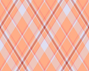 Argyle pattern of geometric rhombus. Harlequin check wallpaper design. Classic diamond shaped textile material for web background, print fabric clothing, sweater, wrapping paper, gift card, invitation
