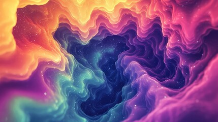 Obraz premium Vibrant Psychedelic Wallpaper with Abstract Patterns and Bold Colors