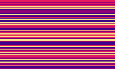 Obraz premium Geometric stripes seamless vector pattern with horizontal lines in varied colours, creating an abstract background. Ideal for textile design, wallpaper, or graphic prints.