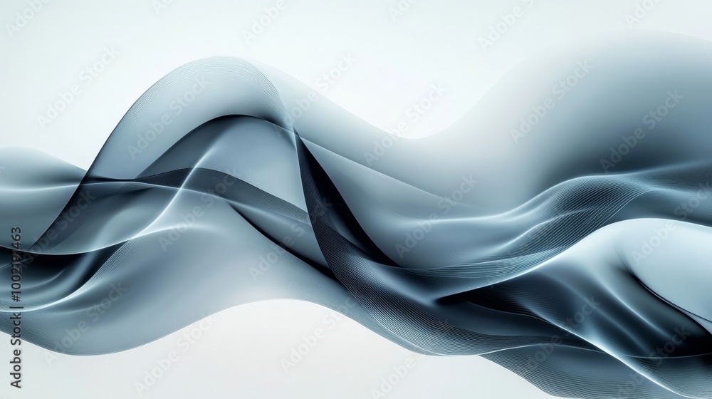 Poster elegant grey waves abstract background for sophisticated presentations and branding visuals with cop